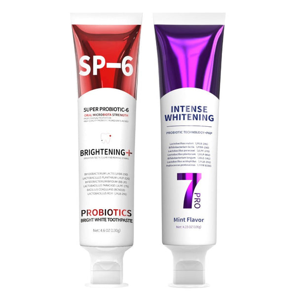 Probiotic Whitening Toothpaste Duo – SP-6 Brightening+ & 7-Pro Intense