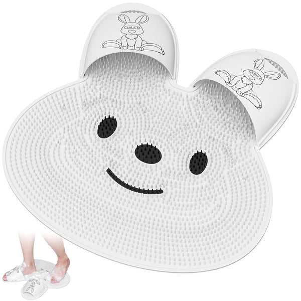 Rabbit-Shaped Silicone Foot Scrubber Mat