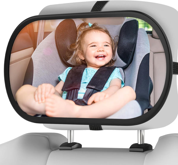 360° Wide-Angle Baby Car Mirror – Secure Rear-Facing View for Safer Drives