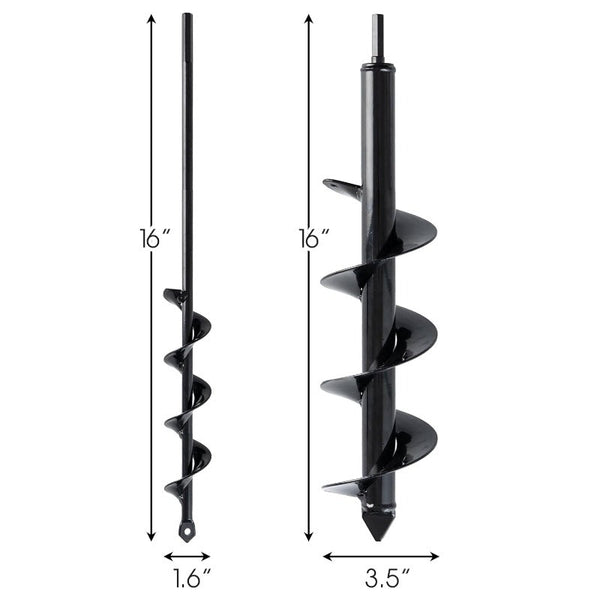 2-Piece Garden Auger Drill Bit Set