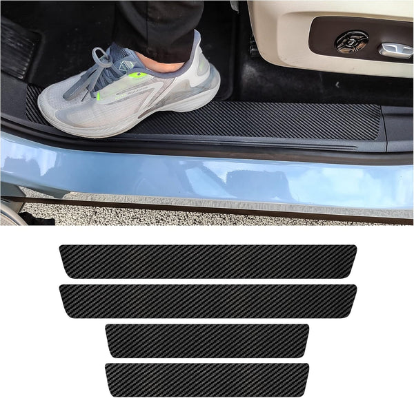 Carbon Fiber Car Door Sill Protectors – Scratch-Resistant & Easy to Install