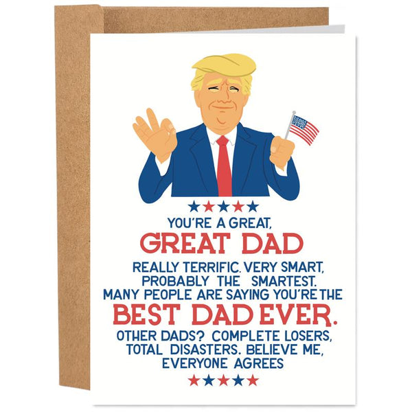 Funny Political Parody Father's Day Card – Bold, Braggy & Hilarious