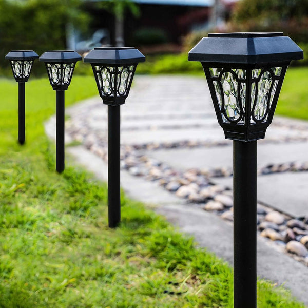 Cool-White Solar Garden Lights with Petal Glow Effect