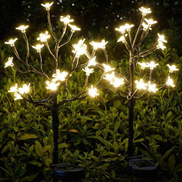 BlossomGlow Solar Cherry Blossom Stakes