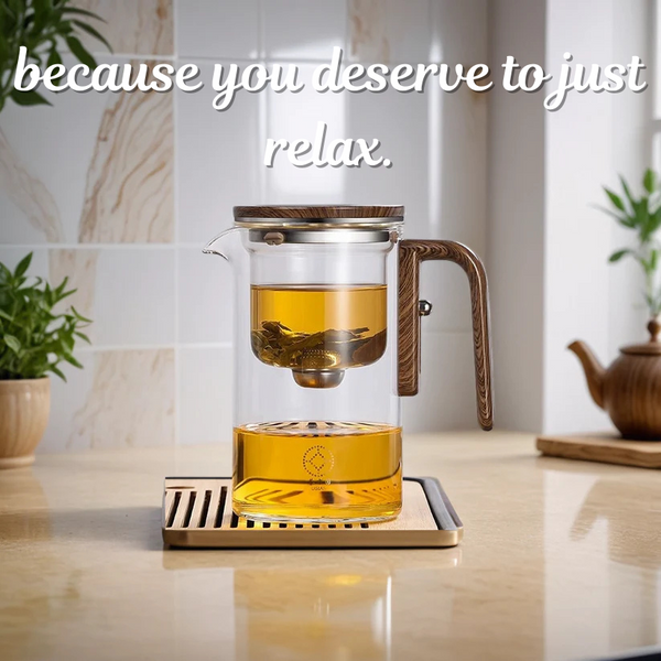 One-Touch Gravity Teapot – Smart Gong-Fu Infuser with Dual-Chamber Control